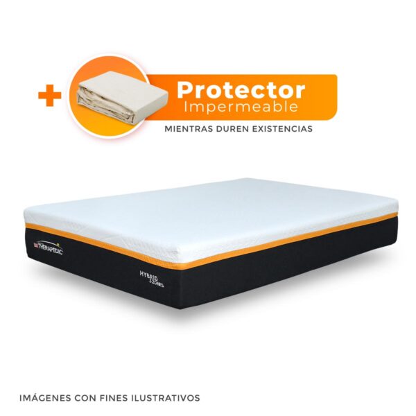 Colchón Go Sleep+Protector Copper Infused — Therapedic Guatemala
