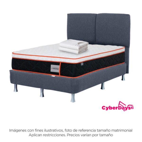 Cyberdays Combo: Camastrón Balance + Colchón Sleep Fitness Comfort + Protector
